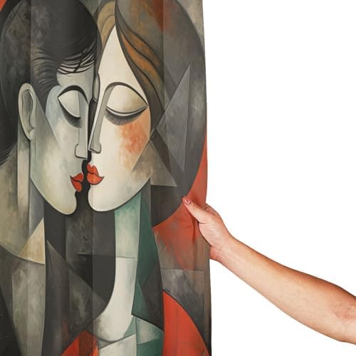 DAOWANGZUO Kissing Girl Boho Shower Curtain Set 1