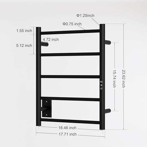 Statappy Heated Towel Rack with 24hr Timer and 5 Temp Settings