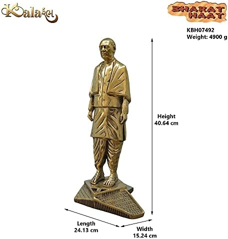 Brass Sardar Vallabhbhai Patel Statue of Unity Desk Art