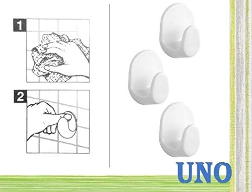 Hook Uno 3 Pcs Square in White Towel Racks
