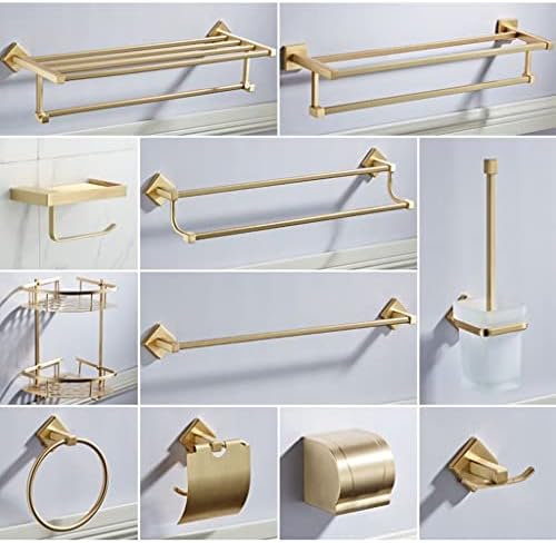 LeGDOr Nordic Light Luxury Brushed Gold Towel Rack Set 1