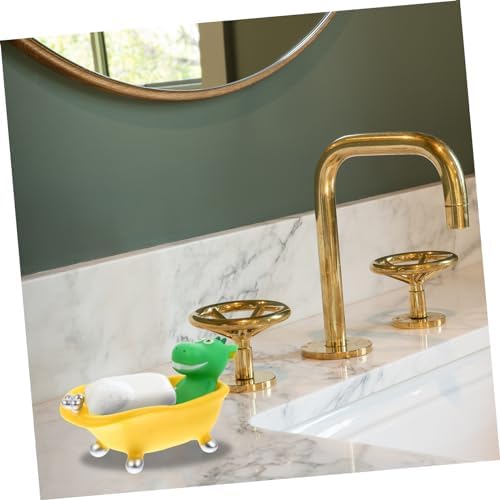 Amosfun Bathtub-Shaped Dinosaur Soap Storage Box