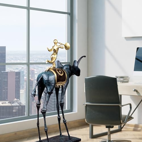 Blue Bronze Elephant Sculpture - 256 Tall Home Dcor
