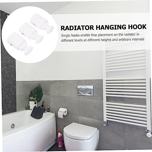 Garneck 3pcs Hard Plastic Radiator Hooks Towel Holders