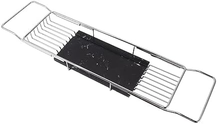 Fafeicy Metal Marble Bathtub Rack with Anti-Slip Design