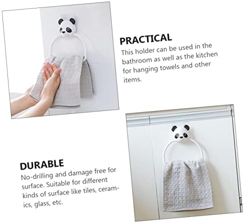 3pcs Gold Cartoon Bathroom Towel Holder No-Drill Wall Mount