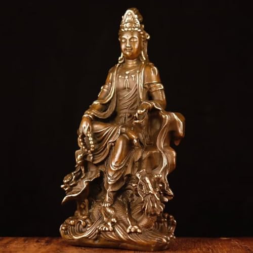 Chinese Brass Buddha Statue for Home Office Decor