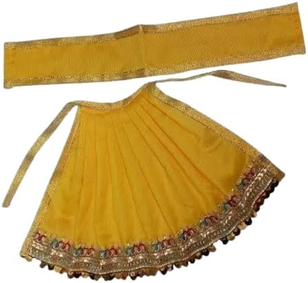My God Gift Mata Rani Vastra Yellow 8 Inches