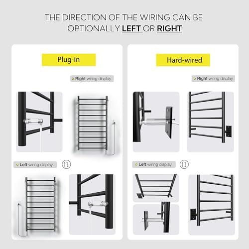 PBhusri 10-Bar Heated Towel Rack with Timer and LED Indicator