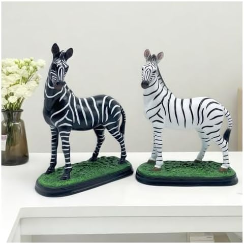 White Zebra Sculpture Collectible Decor Figurine