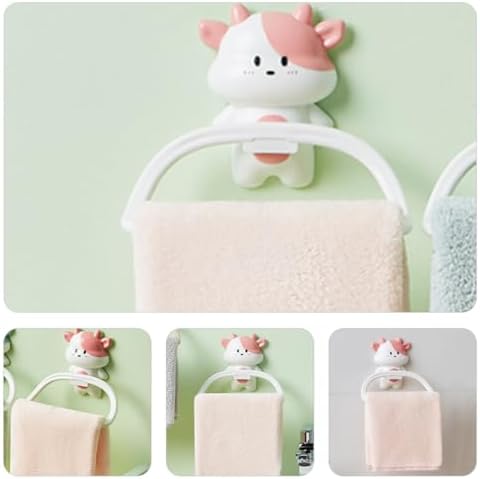 HAKIDZEL Hanging Towel Rack Cartoon Design for Bathroom