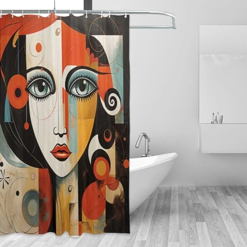 DAOWANGZUO Female Face Shower Curtain Set 1