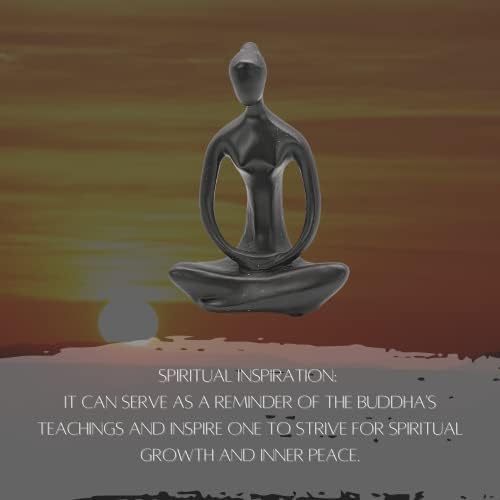 Bellaa 8-Inch Buddha Statue Zen Meditation Decor