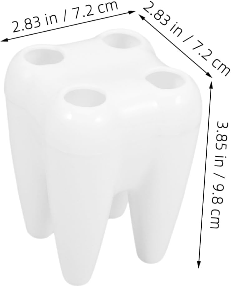 Tooth-Shaped Brush Holder for Kids Ventilated Sturdy