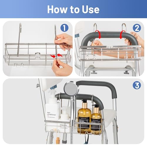 YUOROS Shower Caddy for Chair 304 Stainless Steel Organizer