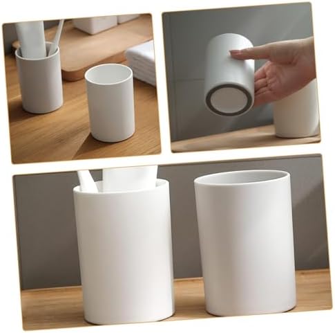 2pcs Reusable Plastic Toothbrush Cups for Bathroom