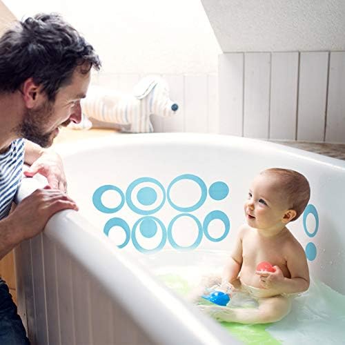 Tenare 45 Piece Non-Slip Bathtub Stickers Blue