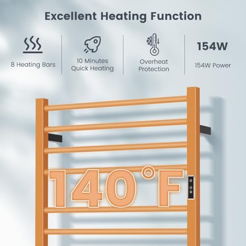 Tangkula 2-in-1 Towel Warmer Rack with LED Display