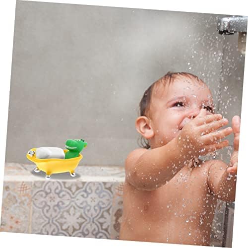Amosfun Bathtub-Shaped Dinosaur Soap Storage Box