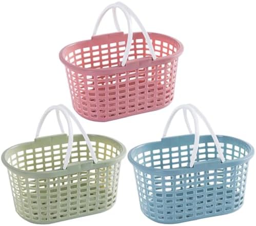 Cabilock Multipurpose Storage Baskets with Handles for Bathroom and Kitchen Use