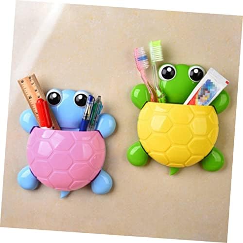 Cute Turtle Wall Toothbrush Holder Suction Cup Rack