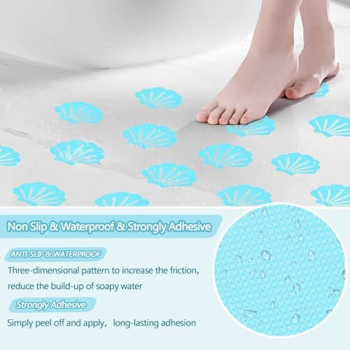 48Pcs Non-Slip Bathtub Stickers with Scraper