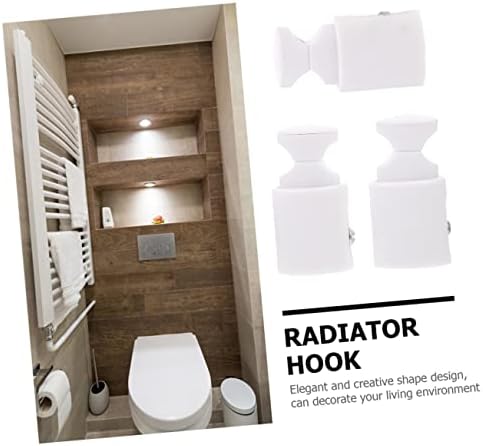 Garneck 3pcs Hard Plastic Radiator Hooks Towel Holders