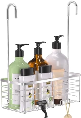 YUOROS 304 Stainless Steel Shower Caddy Over Door Organizer