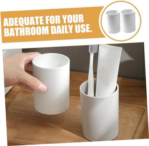 2pcs Reusable Plastic Toothbrush Cups for Bathroom