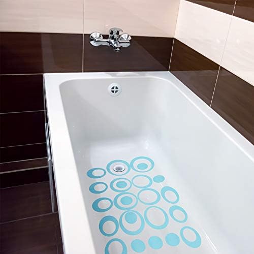 Tenare 45 Piece Non-Slip Bathtub Stickers Blue