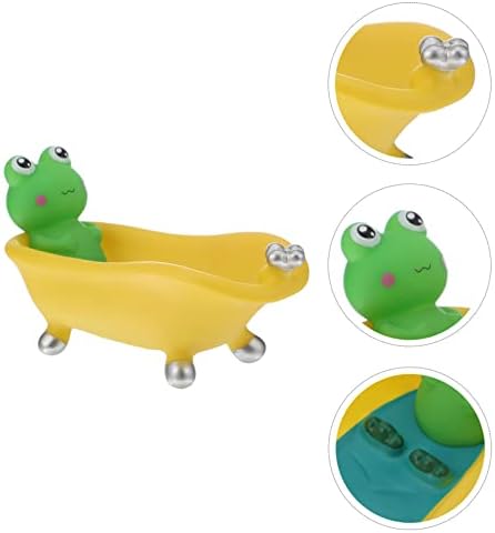Ciieeo Bar Soap Holder Frog Cartoon Soap Dish for Home and Bath