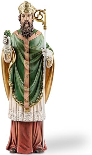 14 H Saint Patrick Religious Statue Resin Decor