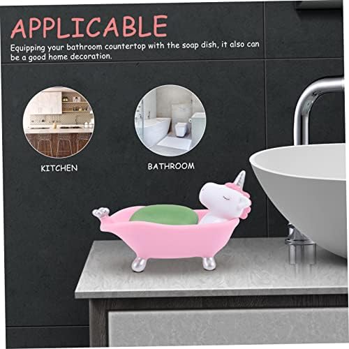 PRETYZOOM Adorable Unicorn Soap Dish Holder