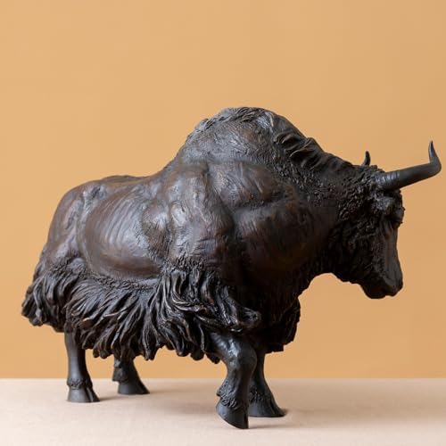 YouFine Large Bronze Bison Sculpture 208
