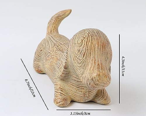 Hymmah Rustic Dog Decor Statue for Living Room