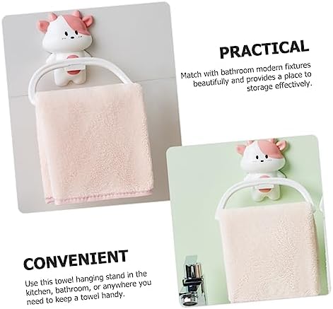 Cabilock Cute Towel Holder Wall Mounted Bathroom Decor