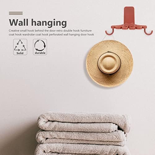 Housoutil Plastic Towel Rack Holder with Swivel Hooks