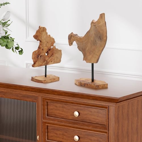 NAHARO Handcarved Root Wood Sculpture - Rustic Decor