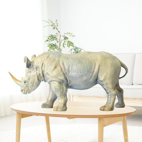 Bronze Rhinoceros Sculpture 197 Inch Realistic Handcrafted Statue