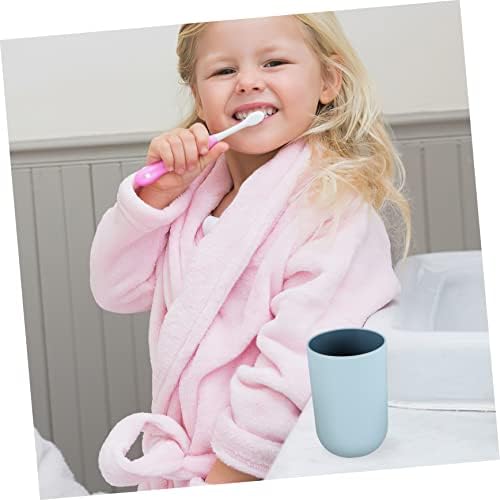 LABRIMP Toothbrush Cups 4 Pack Plastic Mugs Modern Minimalist Design