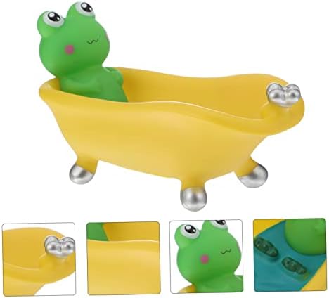 SHOWERORO 1pc Frog Soap Holder Drain Tray