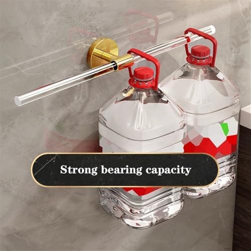Modern Luxury Towel Rack with Single Round Base No Drilling 50cm Gold
