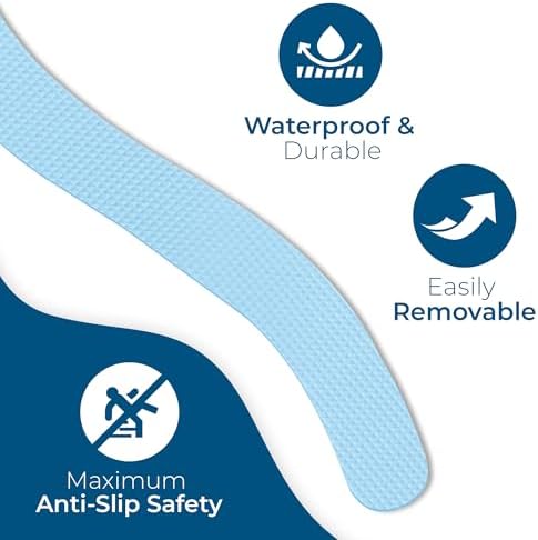 Homergy Anti-Slip Shower Stickers 24 PCS Blue