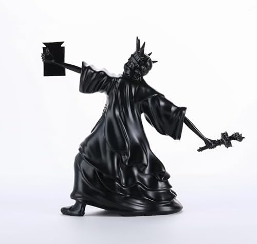 Creative Art Flame Girl Statue Home Decoration Black