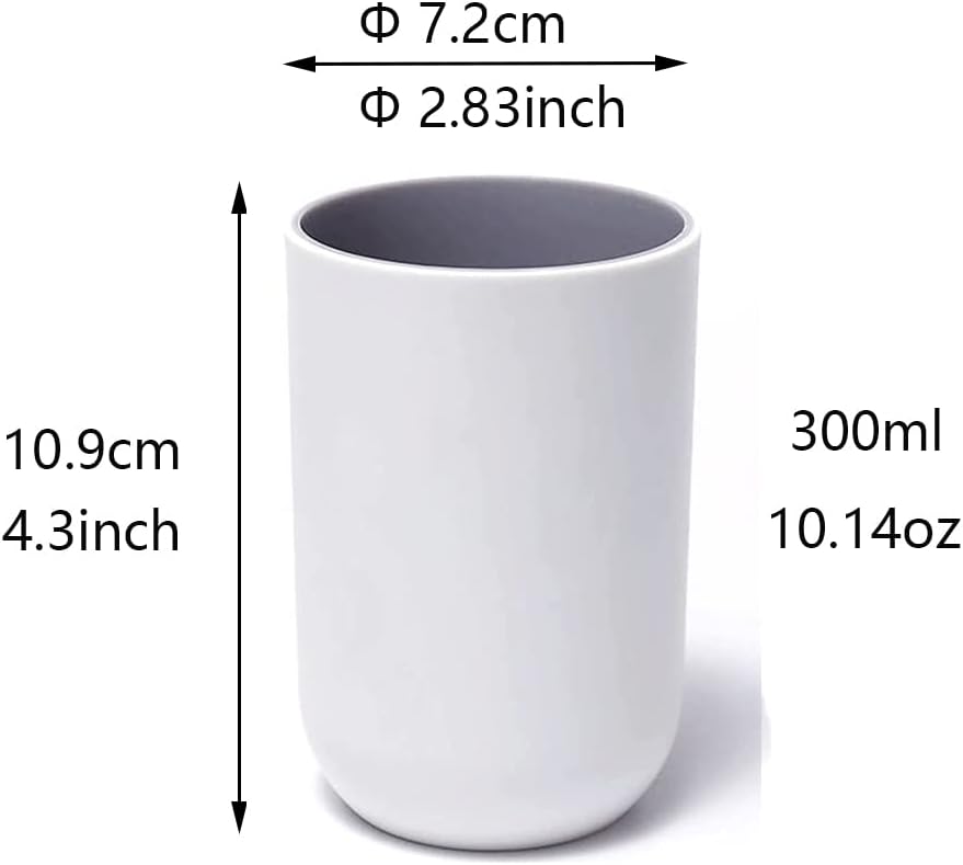 RabyLeo Unbreakable Reusable Cups Set of 2 Light Gray
