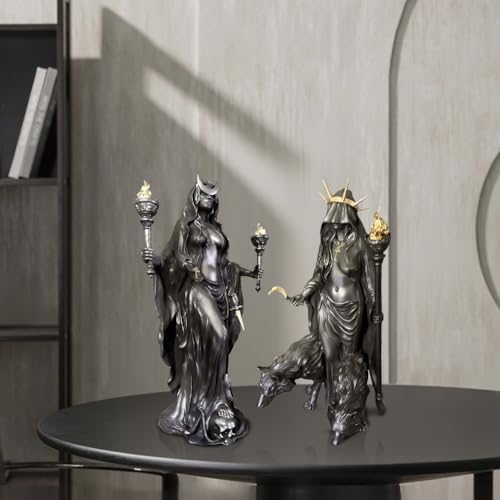 Hekate Niktipolos Statue - Greek Goddess with Magic Hounds