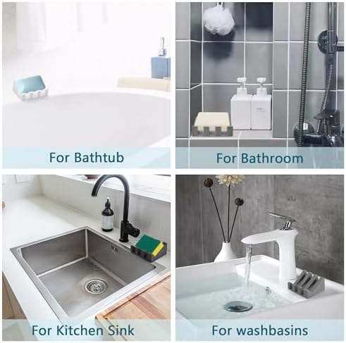 Upgrade Suction Silicone Soap Dishes with Drainage