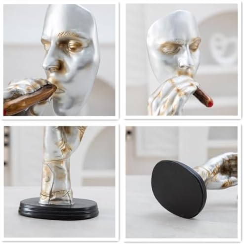 Anding Abstract Art Sculpture Silver Thinker Statue
