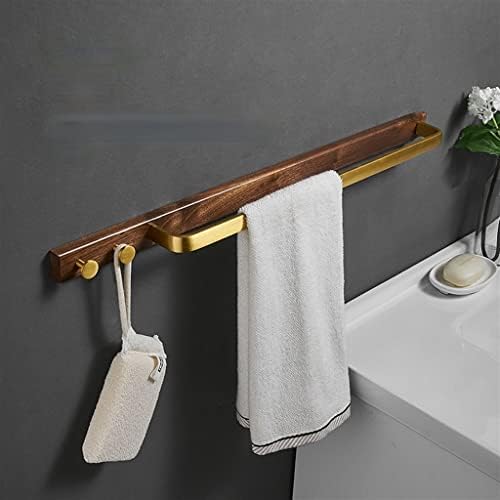 Elegant Single-Bar Towel Rack with 2 Hooks