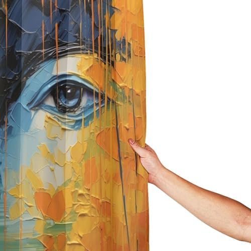 DAOWANGZUO Girls Eye Shower Curtain Set 1